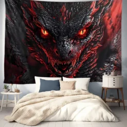 Dragon Animal Hanging Tapestry Wall Art Large Tapestry Mural Decor Photograph Backdrop Blanket Curtain Home Bedroom Living Room Decoration