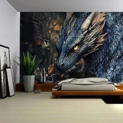 Dragon Animal Hanging Tapestry Wall Art Large Tapestry Mural Decor Photograph Backdrop Blanket Curtain Home Bedroom Living Room Decoration