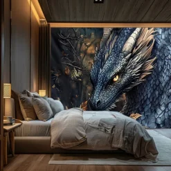 Dragon Animal Hanging Tapestry Wall Art Large Tapestry Mural Decor Photograph Backdrop Blanket Curtain Home Bedroom Living Room Decoration