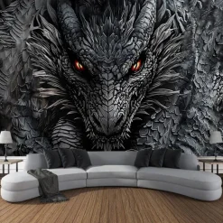 Dragon Animal Hanging Tapestry Wall Art Large Tapestry Mural Decor Photograph Backdrop Blanket Curtain Home Bedroom Living Room Decoration