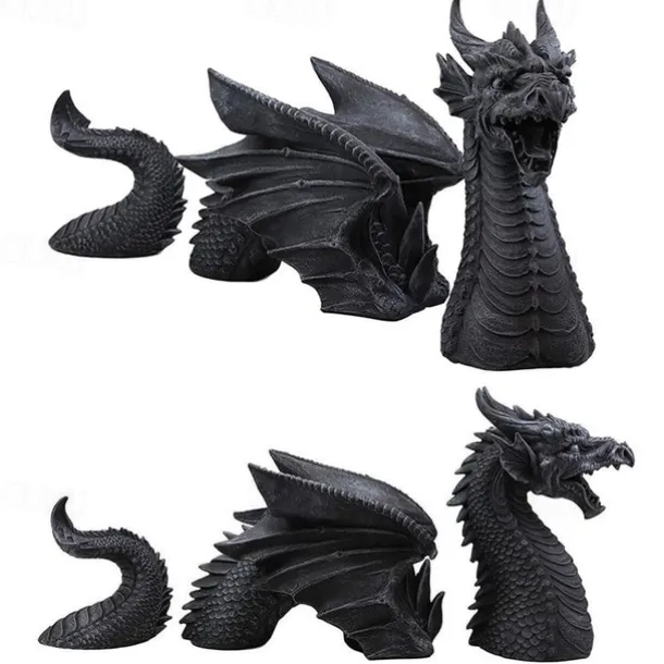 Dragon Garden Decoration Resin Dragon Statue Decorations Resin Dragon Jardin Garten Decor Easter Garden Decor Home Accessorie