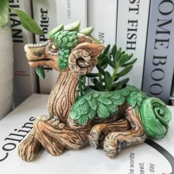 Dragon Succulent Planter, Creative Garden Guardian Statue, Ideal Sculpture & Figurines, Home Decor, Gift