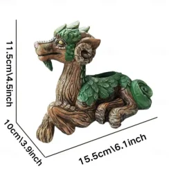 Dragon Succulent Planter, Creative Garden Guardian Statue, Ideal Sculpture & Figurines, Home Decor, Gift