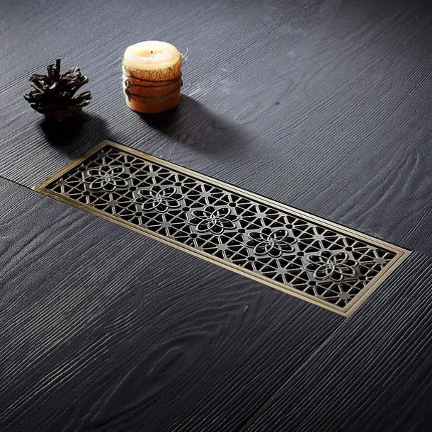 Drain Creative Brass 1pc Floor Mounted / Chrome / #