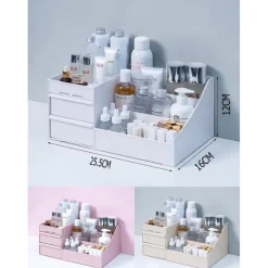 Drawer Makeup Storage Box Cosmetic Storage Box Desktop Dresser Organizer Container Jewelry Lipstick Cosmetics Storage Rack Large Capacity