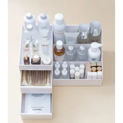 Drawer Makeup Storage Box Cosmetic Storage Box Desktop Dresser Organizer Container Jewelry Lipstick Cosmetics Storage Rack Large Capacity