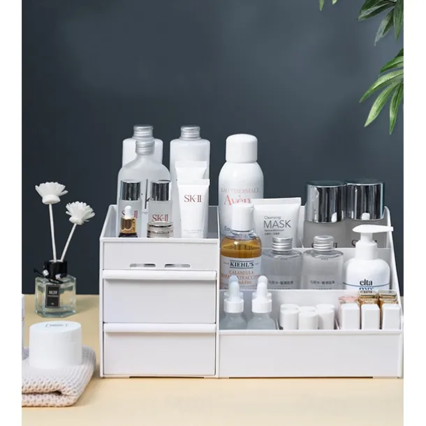 Drawer Makeup Storage Box Cosmetic Storage Box Desktop Dresser Organizer Container Jewelry Lipstick Cosmetics Storage Rack Large Capacity