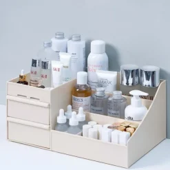 Drawer Makeup Storage Box Cosmetic Storage Box Desktop Dresser Organizer Container Jewelry Lipstick Cosmetics Storage Rack Large Capacity