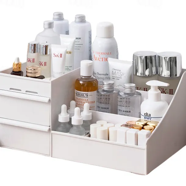 Drawer Makeup Storage Box Cosmetic Storage Box Desktop Dresser Organizer Container Jewelry Lipstick Cosmetics Storage Rack Large Capacity