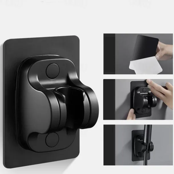 Drill-Free High Pressure Handheld Shower Head Set with ON/OFF Pause Switch 5 Spray Modes Water Saving Showerhead, Detachable Shower Accessories Bracket