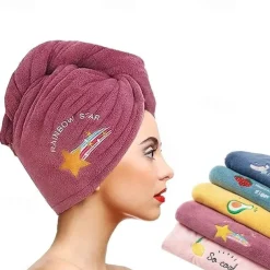 Dry Hair Cap Female Super Absorbent Quick-Drying Hair Towel Wiping Hair Towel Shower Cap Artifact 2021 New Turban Thickening