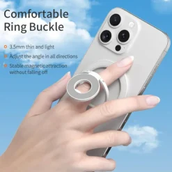 Dual-Sided Magnetic Phone Mount - Strong Suction for Car/Desk, 360 Adjustable, Compatible with iPhone, Samsung, Google, Moto Series Cases