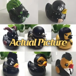 Duck Statue Decor Resin Collection Satanic, Punk, Gothic, and Rock'n'Roll Ducks - Perfect Additions for Mrs. Valentina's Eccentric and Dark-themed Display