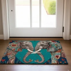 Duo Leopards Doormat Floor Mats Washable Rugs Kitchen Mat Non-Slip Oil Proof Rug Indoor Outdoor Mat Bedroom Decor Bathroom Mat Entrance Rug