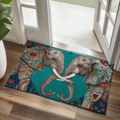 Duo Leopards Doormat Floor Mats Washable Rugs Kitchen Mat Non-Slip Oil Proof Rug Indoor Outdoor Mat Bedroom Decor Bathroom Mat Entrance Rug