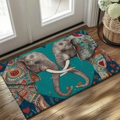 Duo Leopards Doormat Floor Mats Washable Rugs Kitchen Mat Non-Slip Oil Proof Rug Indoor Outdoor Mat Bedroom Decor Bathroom Mat Entrance Rug