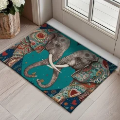 Duo Leopards Doormat Floor Mats Washable Rugs Kitchen Mat Non-Slip Oil Proof Rug Indoor Outdoor Mat Bedroom Decor Bathroom Mat Entrance Rug