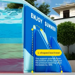 Durable Foldable Inflatable Swimming Pool Rectangular Shape, PVC Material, Multiple Components for Family Fun