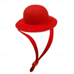 Durable Polyester Fiber Fun Chicken Hat with Drawstring Closure for Poultry Protection, Suitable for Various Chicken Breeds