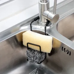 Durable Sink Caddy Sink Sponge Holder Small Kitchen Bathroom Metal Organizer Liquid Dish Drainer Faucet Rack Shower Convenient