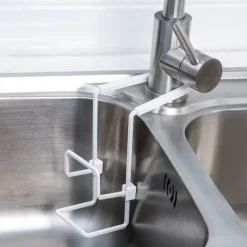 Durable Sink Caddy Sink Sponge Holder Small Kitchen Bathroom Metal Organizer Liquid Dish Drainer Faucet Rack Shower Convenient