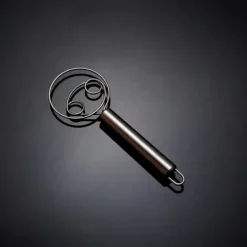 Durable Stainless Steel Flour Cake Mixer - Outdoor Hand Crank Whisk for Long-Lasting Baking and Cooking