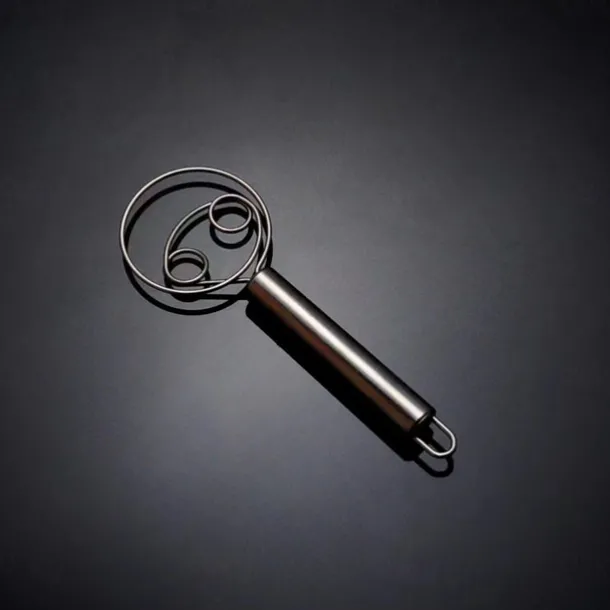 Durable Stainless Steel Flour Cake Mixer - Outdoor Hand Crank Whisk for Long-Lasting Baking and Cooking