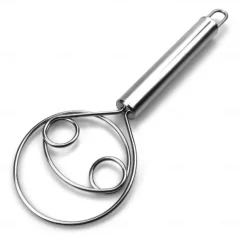 Durable Stainless Steel Flour Cake Mixer - Outdoor Hand Crank Whisk for Long-Lasting Baking and Cooking