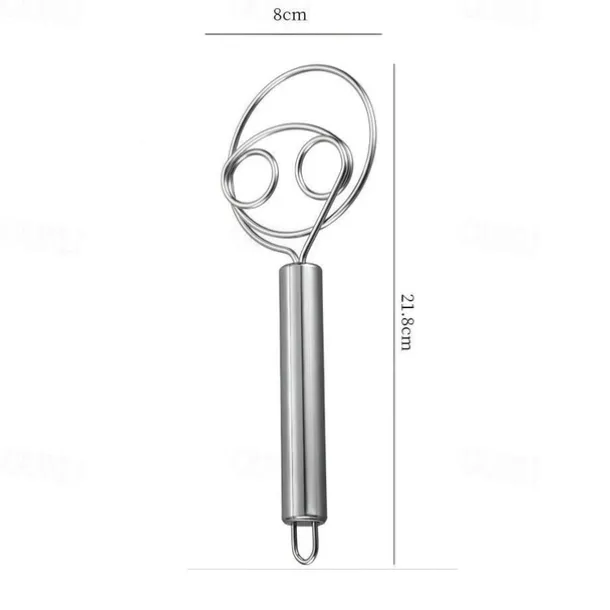 Durable Stainless Steel Flour Cake Mixer - Outdoor Hand Crank Whisk for Long-Lasting Baking and Cooking