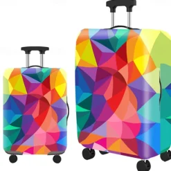 Durable Travel Luggage Cover, Dacron Elastic Suitcase Cover Protector, Foldable Washable Luggage Cover Protector