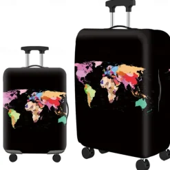 Durable Travel Luggage Cover, Dacron Elastic Suitcase Cover Protector, Foldable Washable Luggage Cover Protector