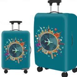 Durable Travel Luggage Cover, Dacron Elastic Suitcase Cover Protector, Foldable Washable Luggage Cover Protector