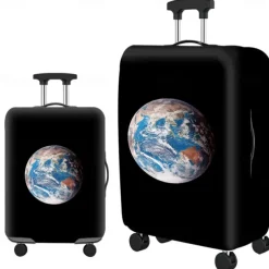 Durable Travel Luggage Cover, Dacron Elastic Suitcase Cover Protector, Foldable Washable Luggage Cover Protector