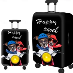 Durable Travel Luggage Cover, Dacron Elastic Suitcase Cover Protector, Foldable Washable Luggage Cover Protector