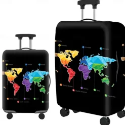 Durable Travel Luggage Cover, Dacron Elastic Suitcase Cover Protector, Foldable Washable Luggage Cover Protector