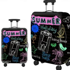 Durable Travel Luggage Cover, Dacron Elastic Suitcase Cover Protector, Foldable Washable Luggage Cover Protector