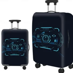 Durable Travel Luggage Cover, Dacron Elastic Suitcase Cover Protector, Foldable Washable Luggage Cover Protector