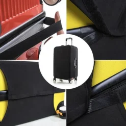 Durable Travel Luggage Cover, Dacron Elastic Suitcase Cover Protector, Foldable Washable Luggage Cover Protector