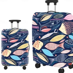 Durable Travel Luggage Cover, Dacron Elastic Suitcase Cover Protector, Foldable Washable Luggage Cover Protector