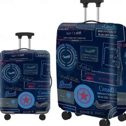 Durable Travel Luggage Cover, Dacron Elastic Suitcase Cover Protector, Foldable Washable Luggage Cover Protector
