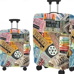 Durable Travel Luggage Cover, Dacron Elastic Suitcase Cover Protector, Foldable Washable Luggage Cover Protector