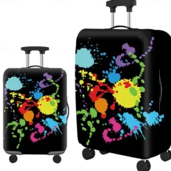 Durable Travel Luggage Cover, Dacron Elastic Suitcase Cover Protector, Foldable Washable Luggage Cover Protector