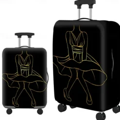 Durable Travel Luggage Cover, Dacron Elastic Suitcase Cover Protector, Foldable Washable Luggage Cover Protector