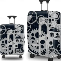 Durable Travel Luggage Cover, Dacron Elastic Suitcase Cover Protector, Foldable Washable Luggage Cover Protector