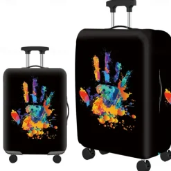 Durable Travel Luggage Cover, Dacron Elastic Suitcase Cover Protector, Foldable Washable Luggage Cover Protector