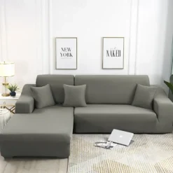 Dustproof All-powerful Slipcovers Stretch Sofa Cover Burgundy Super Soft Fabric Couch Cover With One Free Boster Case(Chair/Love Seat/3 Seats/4 Seats)