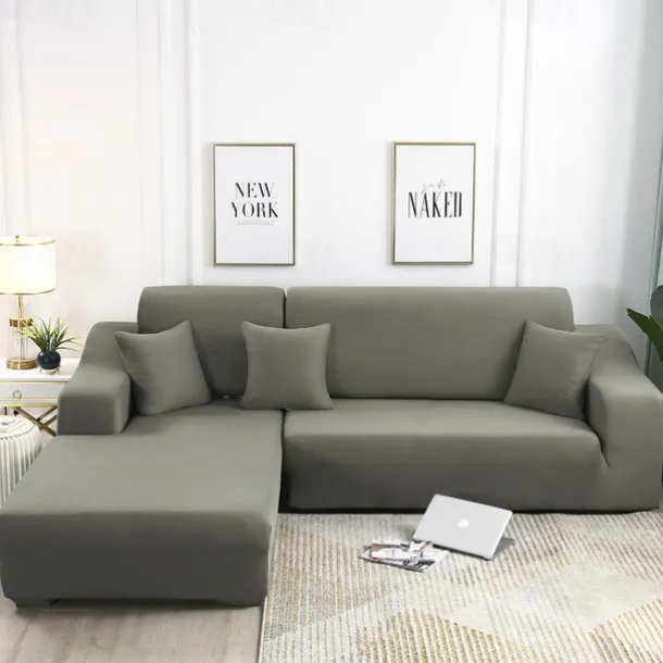 Dustproof All-powerful Slipcovers Stretch Sofa Cover Burgundy Super Soft Fabric Couch Cover With One Free Boster Case(Chair/Love Seat/3 Seats/4 Seats)