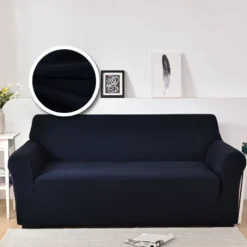 Dustproof All-powerful Slipcovers Stretch Sofa Cover Burgundy Super Soft Fabric Couch Cover With One Free Boster Case(Chair/Love Seat/3 Seats/4 Seats)