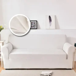 Dustproof All-powerful Slipcovers Stretch Sofa Cover Burgundy Super Soft Fabric Couch Cover With One Free Boster Case(Chair/Love Seat/3 Seats/4 Seats)