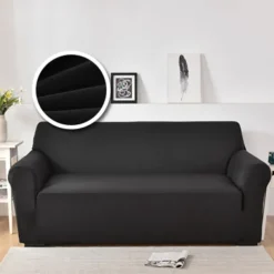 Dustproof All-powerful Slipcovers Stretch Sofa Cover Burgundy Super Soft Fabric Couch Cover With One Free Boster Case(Chair/Love Seat/3 Seats/4 Seats)